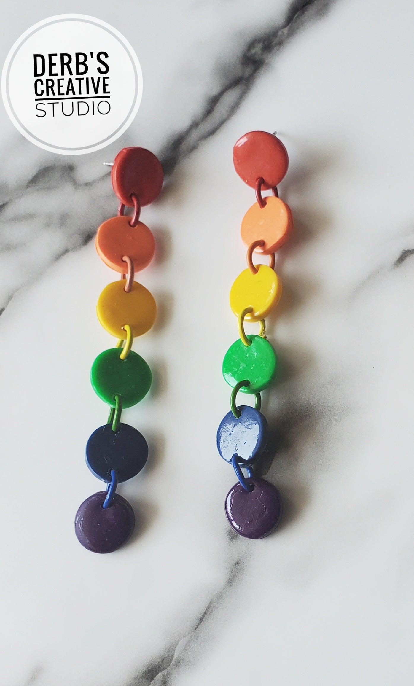 Rainbow Dangle Earring