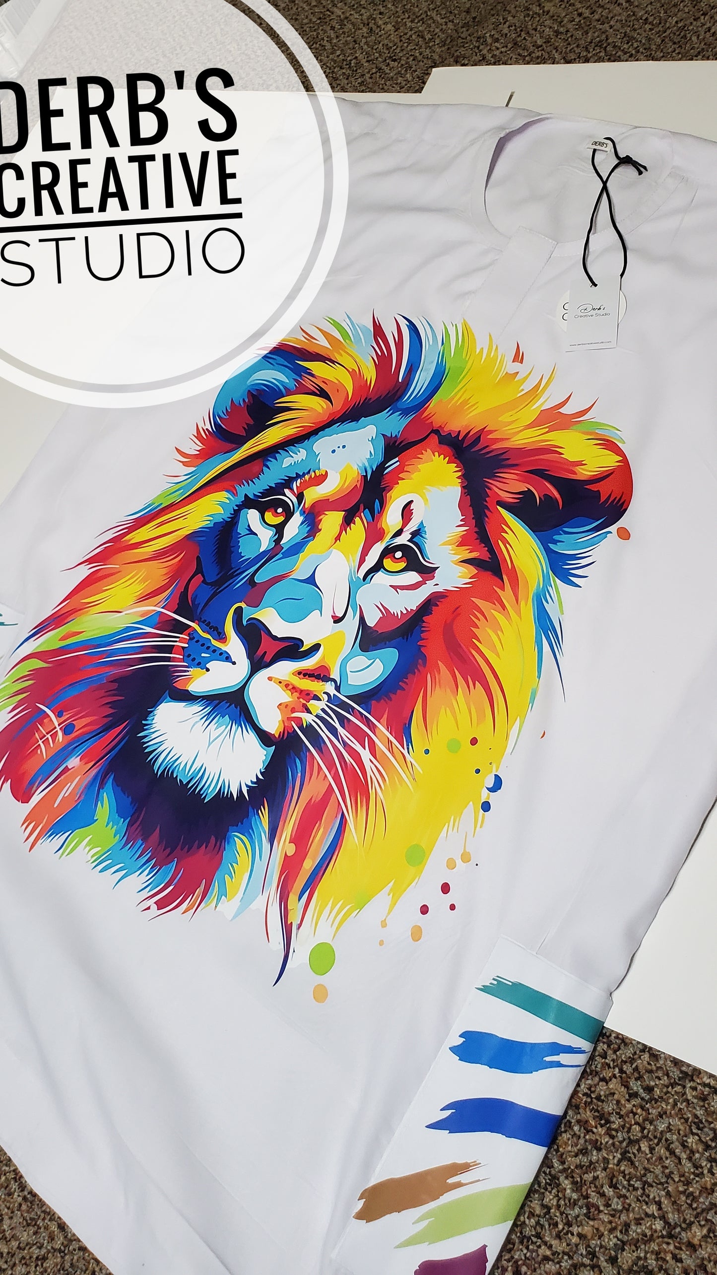 African Men's Contemporary Top - White