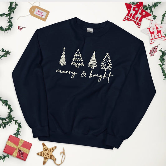 Merry and Bright Sweatshirt - Adult