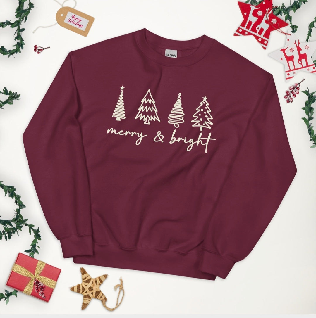 Merry and Bright Sweatshirt - Adult